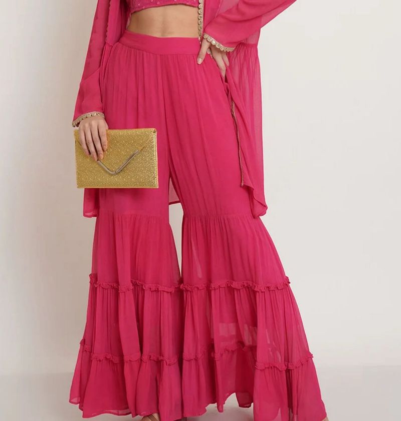 Vibrant Pink Sharara pants
