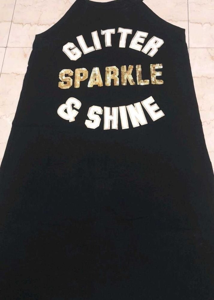 Sparkly Black Mini Dress