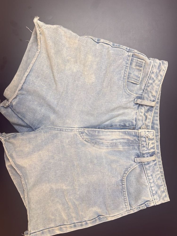 Light Wash Denim Shorts