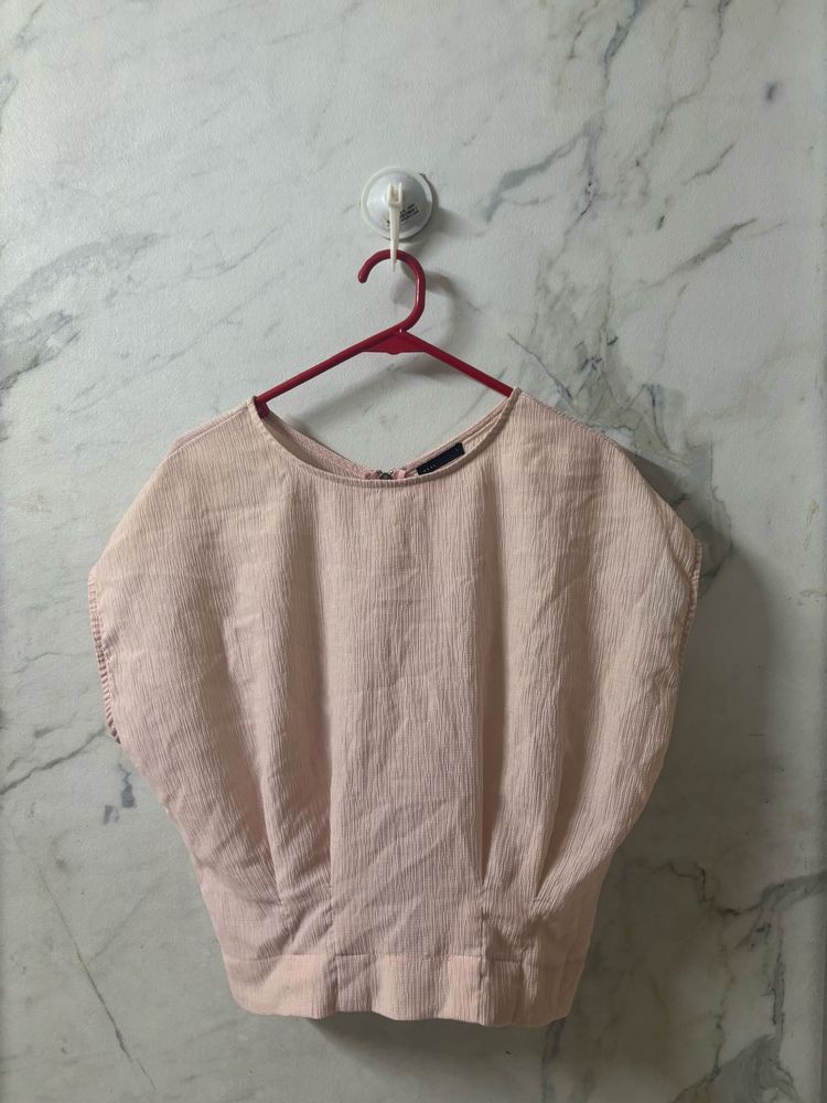Chic Pink Batwing Sleeve Top