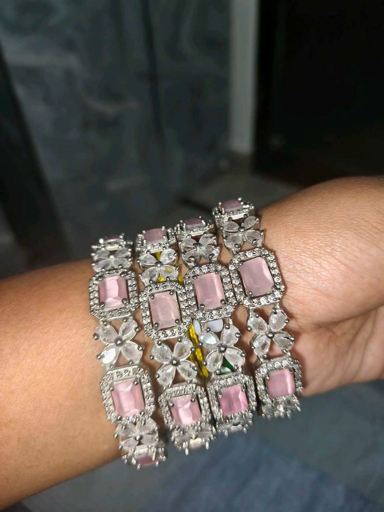 Pink AD Bangle Set