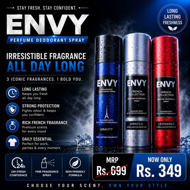 Envy Perfume Deodorant Spray Trio