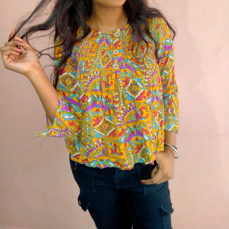 Stretchable Yellow Top