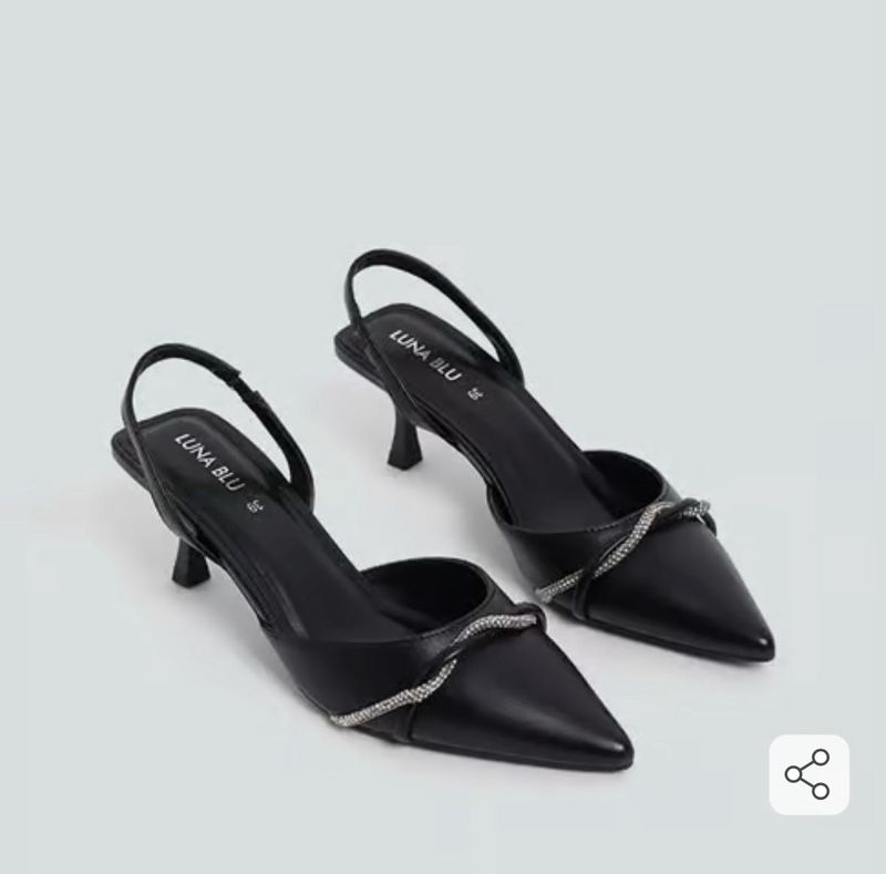 Heels with Rhinestone Detail