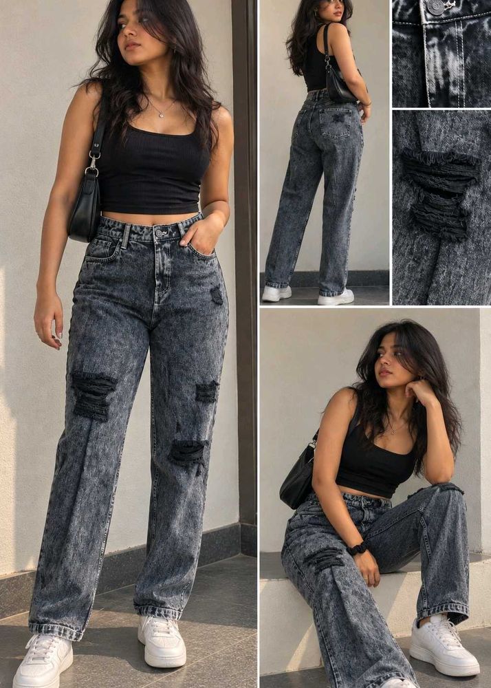 Distressed Wash Women's High rise Jeans