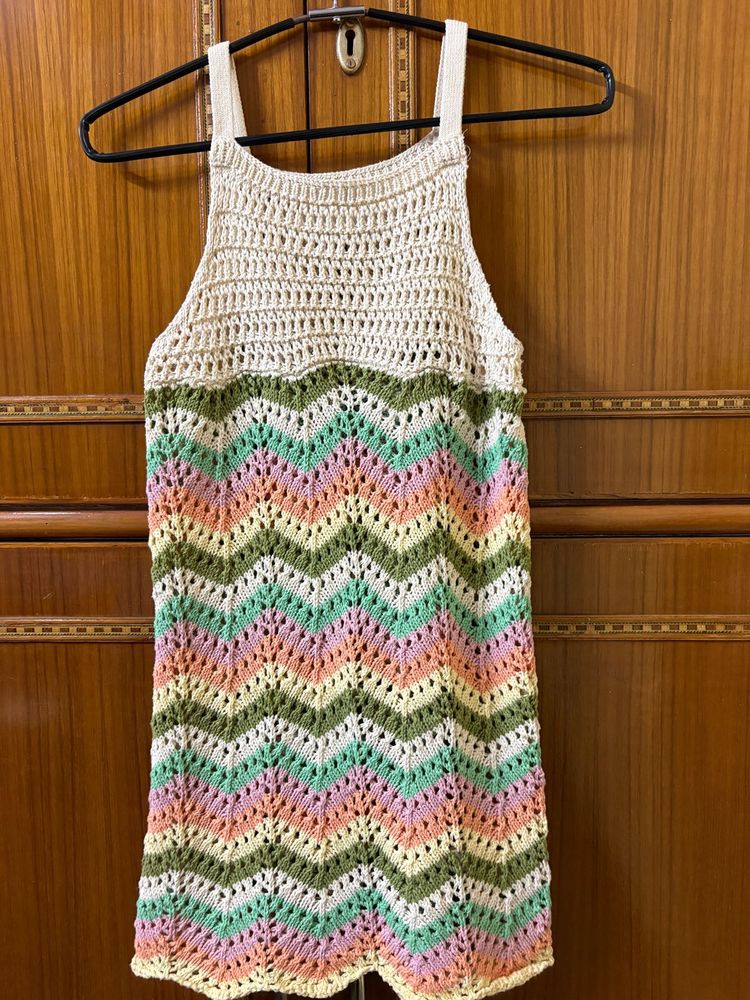 Boho Crochet Chevron top