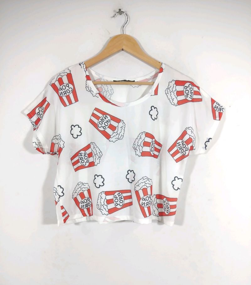 Smarty Pants White Printed WesternTop(Women)