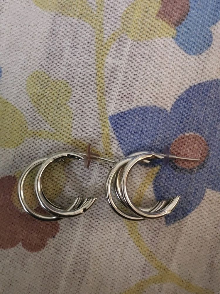 Silver Hoops
