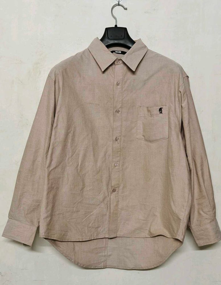 Men's Casual Button-Down Crop Shirt