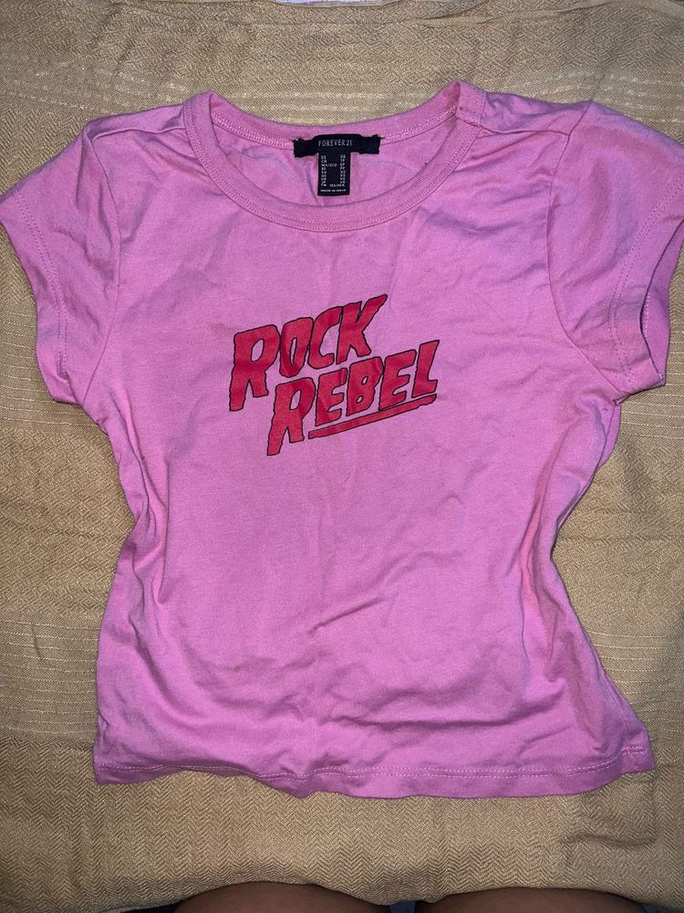 Pink Rock Rebel Graphic Tee