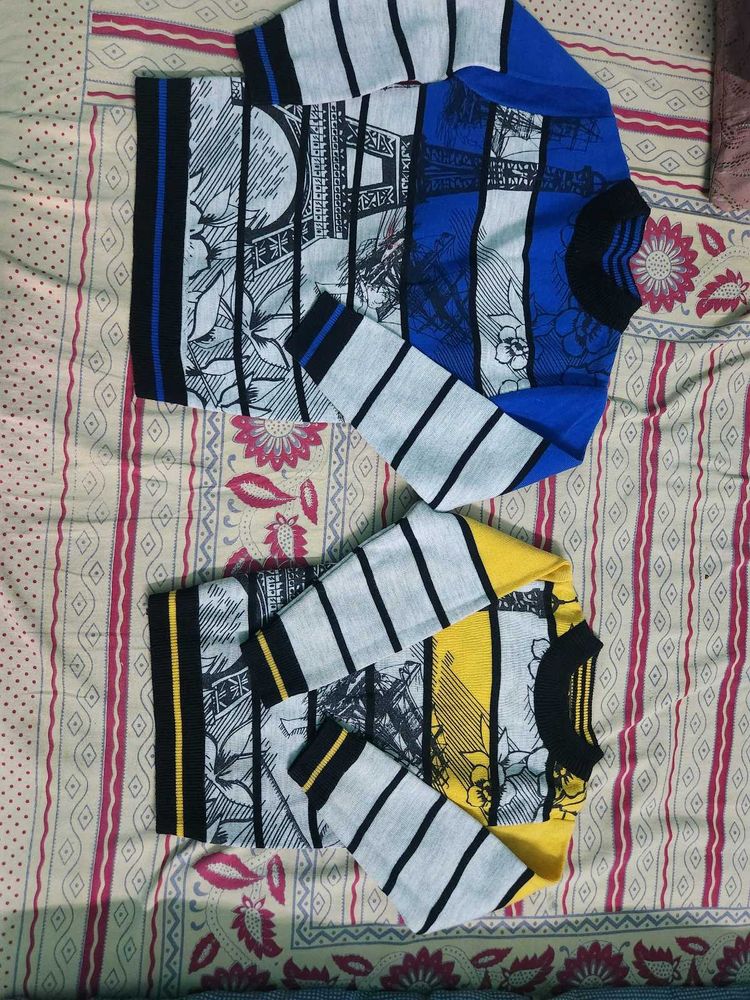 Cozy Eiffel Tower Print Sweaters (Set of 2)