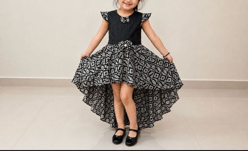 Stylish Girls Black &amp; White Dress