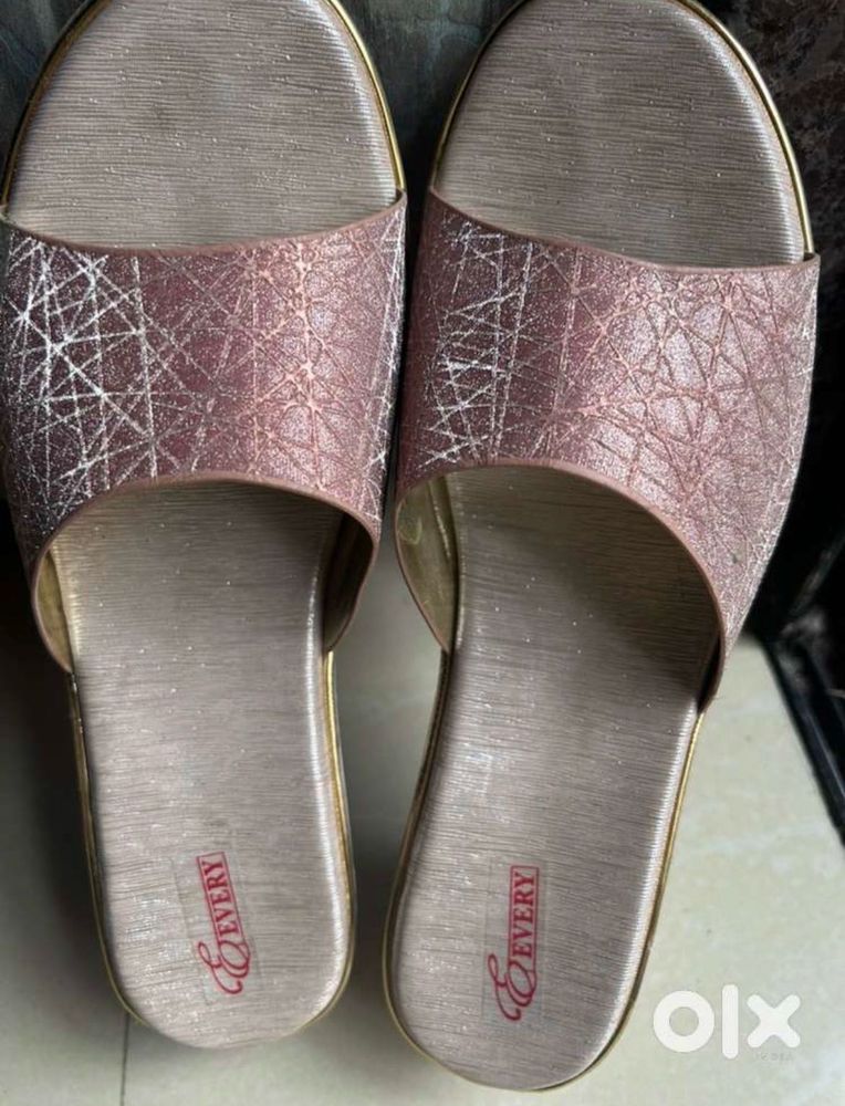 Stylish Rose Gold Slip-On Sandals