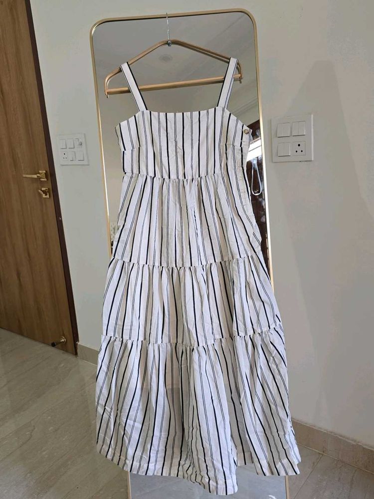 M&amp;S Striped Maxi Dress