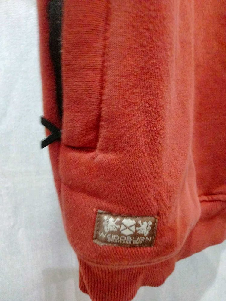 Orange Graphic Sweatshirt