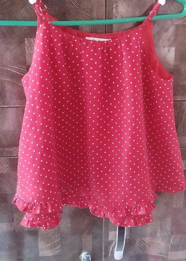 Red Polka Dot Tank Top