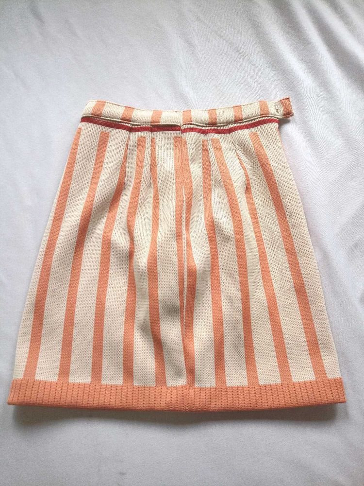 Striped Knit Mini Skirt