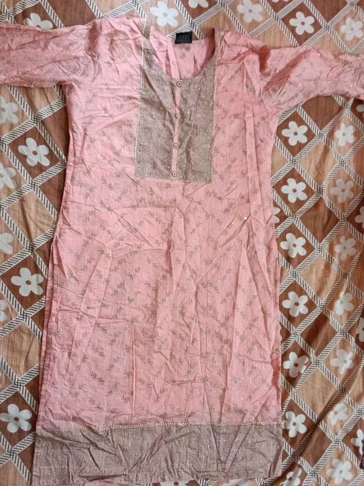 Pink Printed Kurta