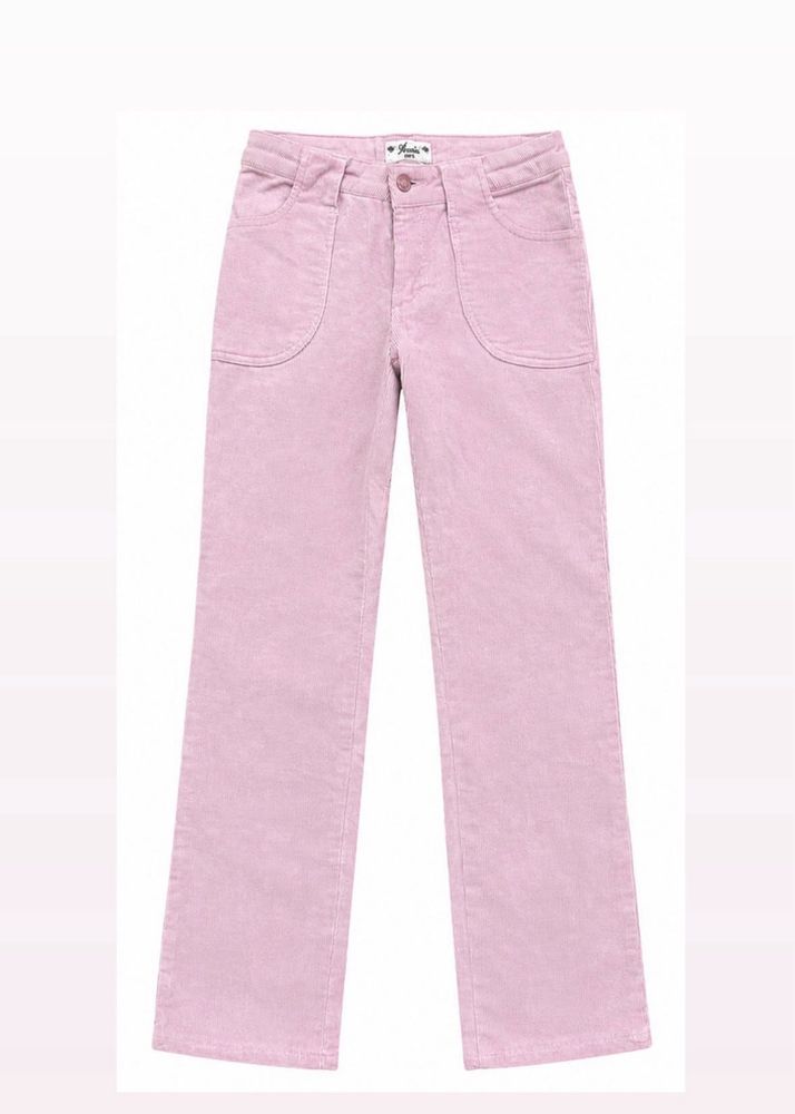 Pink Corduroy low waist flare Pants