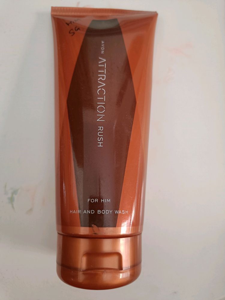 Avon Attraction Rush Hair N Body wash for Him 200ml Net