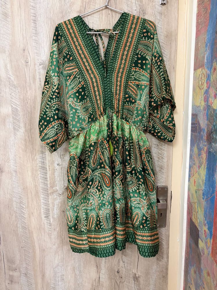 Bohemian Paisley Print Dress