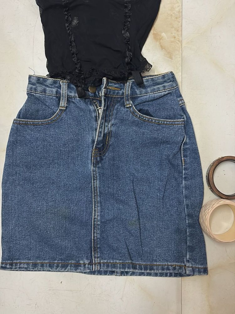 Classic Denim Mini Skirt