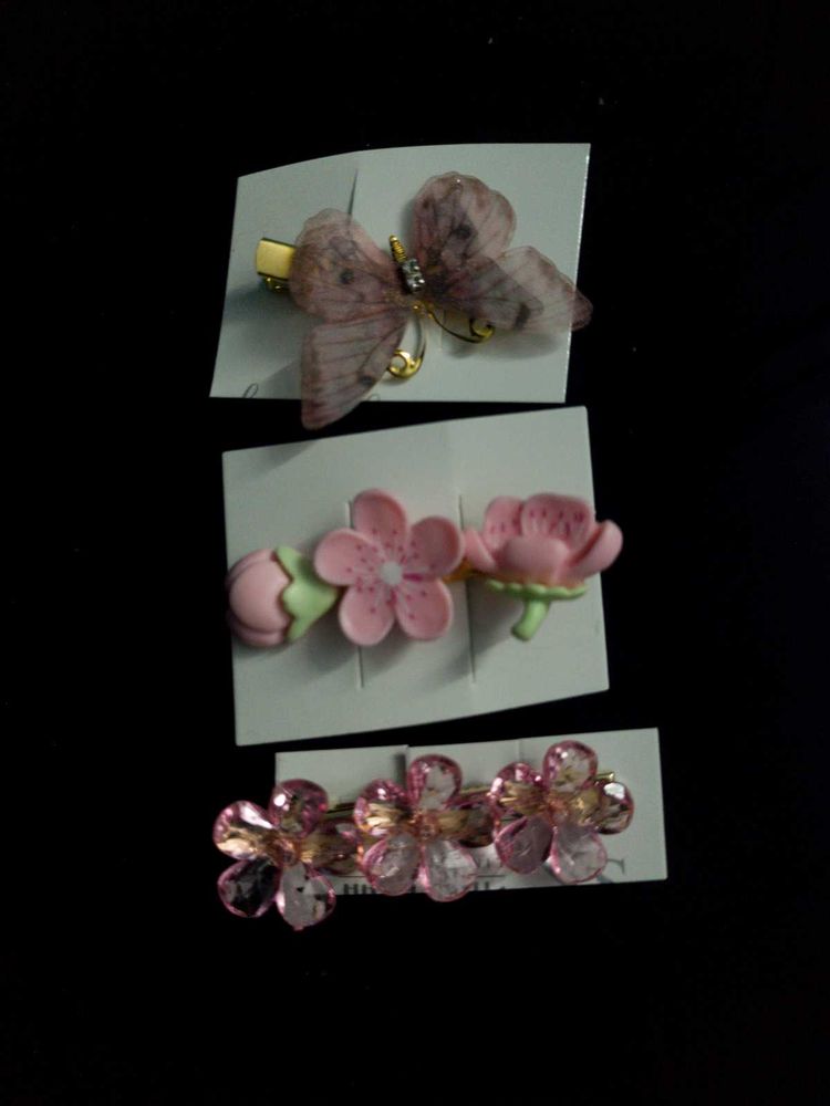 Cute flower butterfly pink korean Hair Clip 🩷