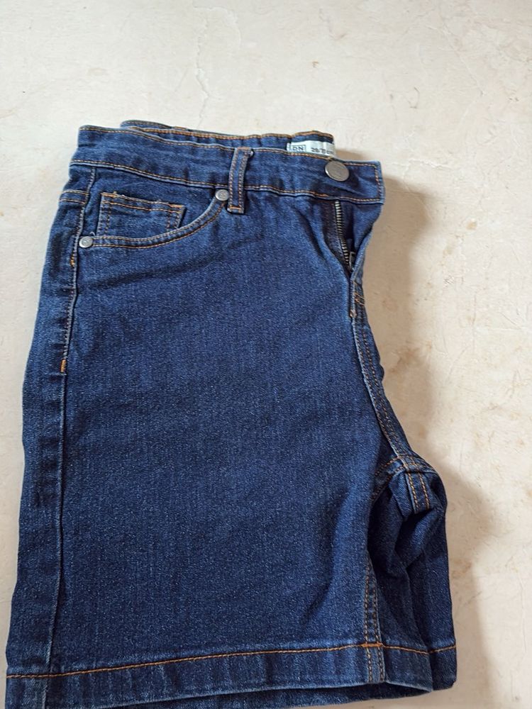 Dark Wash Denim Shorts