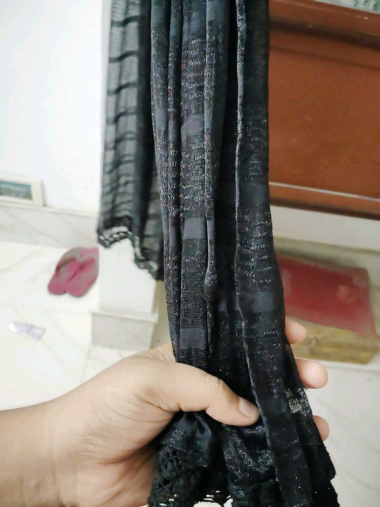 133.Sparkling black dupatta