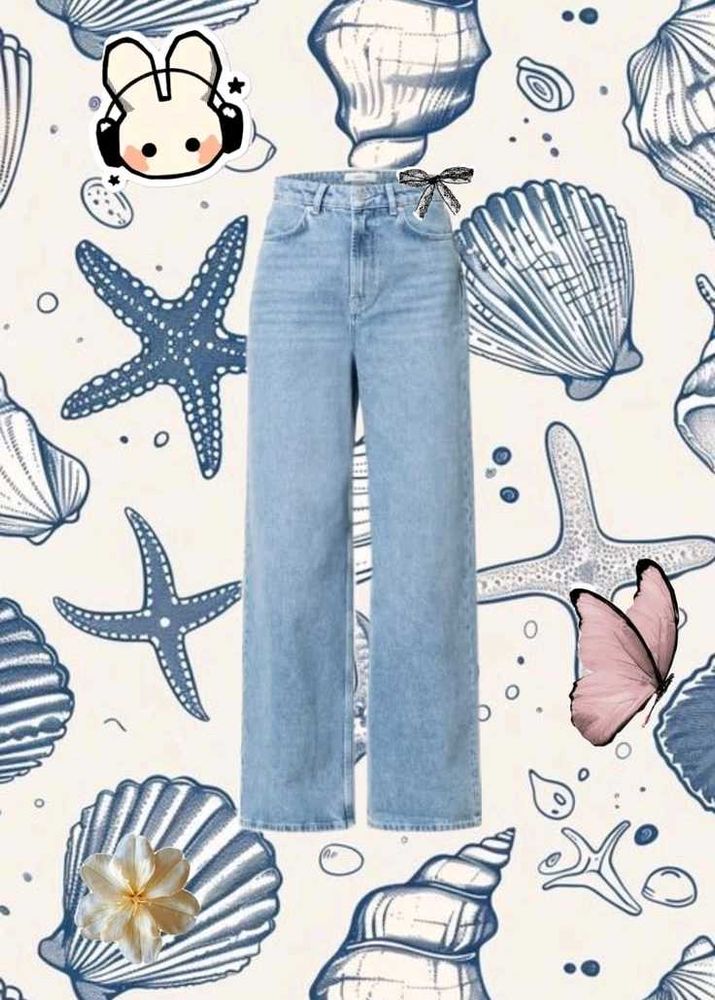 Blue baggy jeans