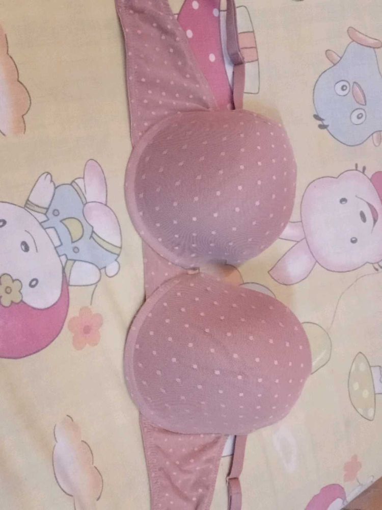 Pink Polka Dot Bra