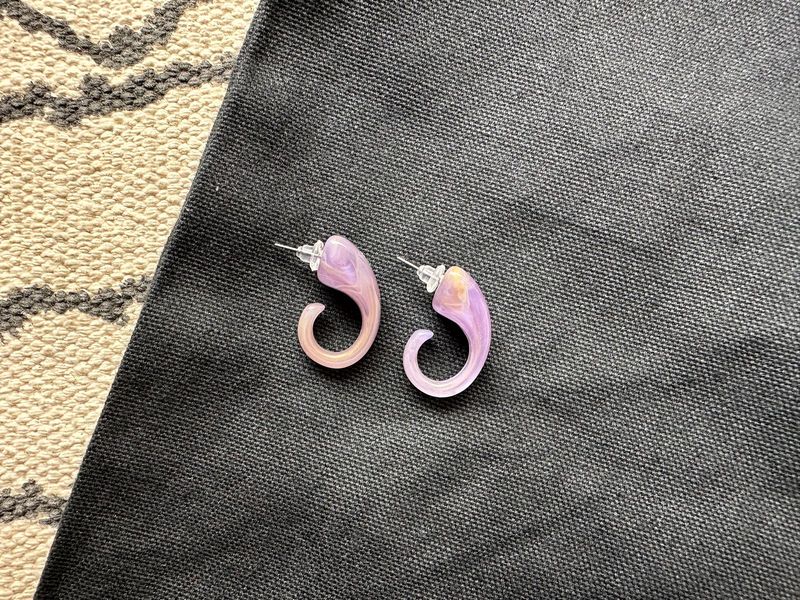 Unique Swirl Resin Earrings