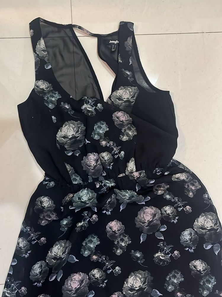 Chic y2k Floral Print Sleeveless backless Dress
