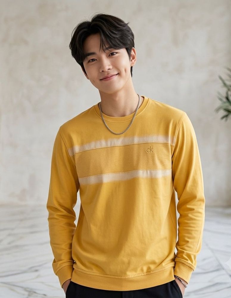 Sunny Yellow CK Sweatshirt for men