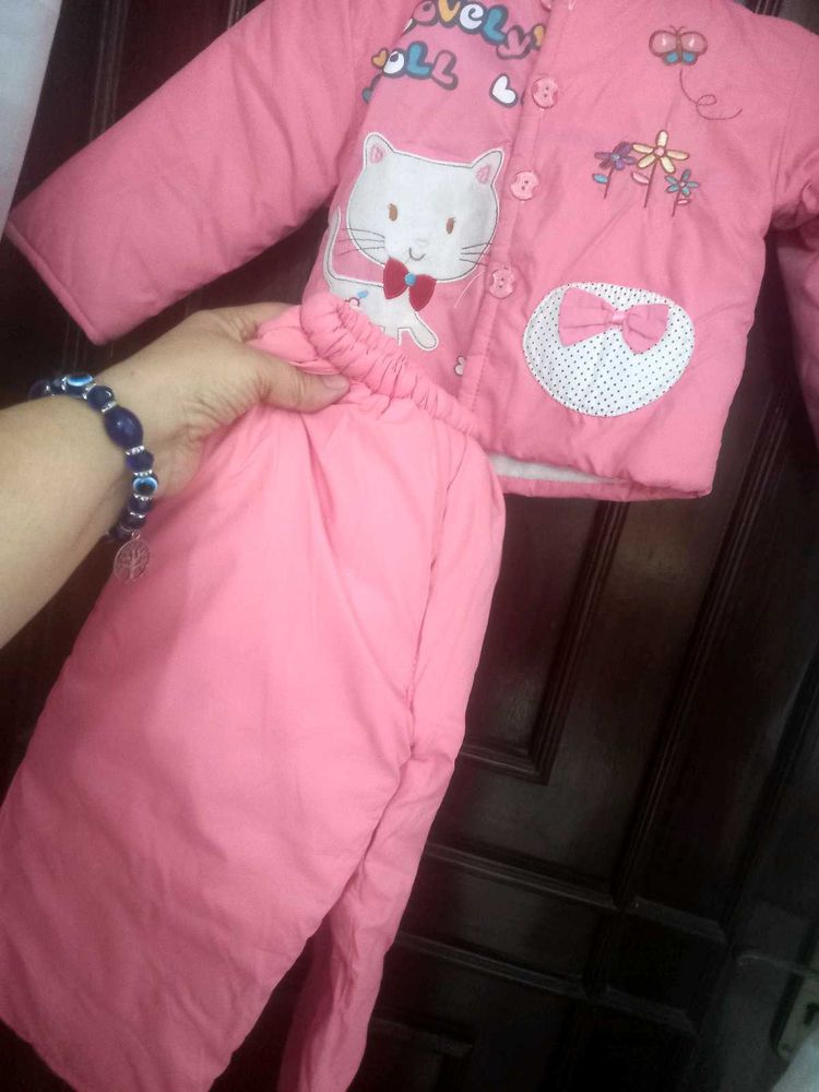 Cute Pink Kitty Winter Set