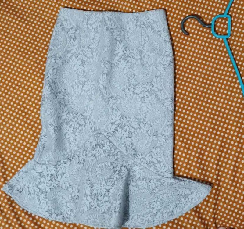 Light Blue Lace Skirt