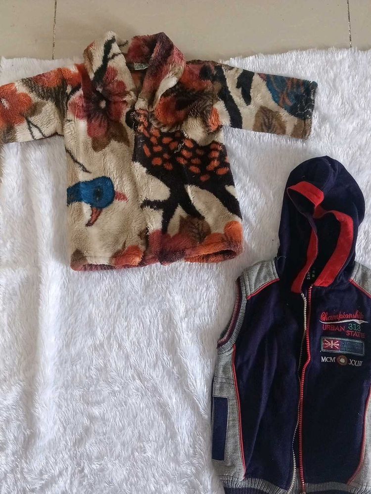 combo of two jackets,one fleece another woolen