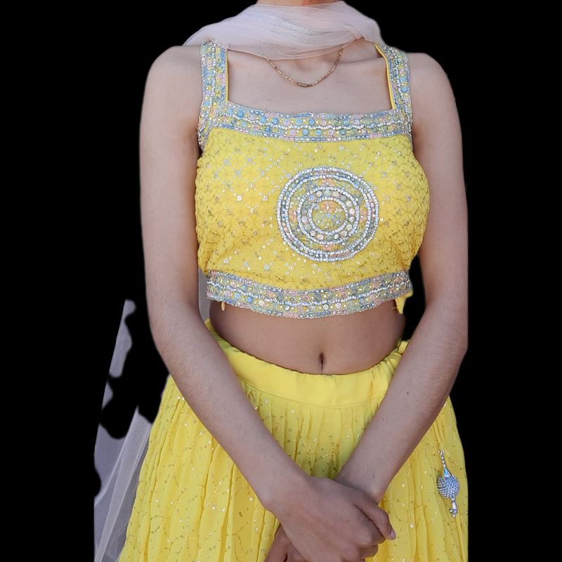 Yellow Colour Lehenga Choli