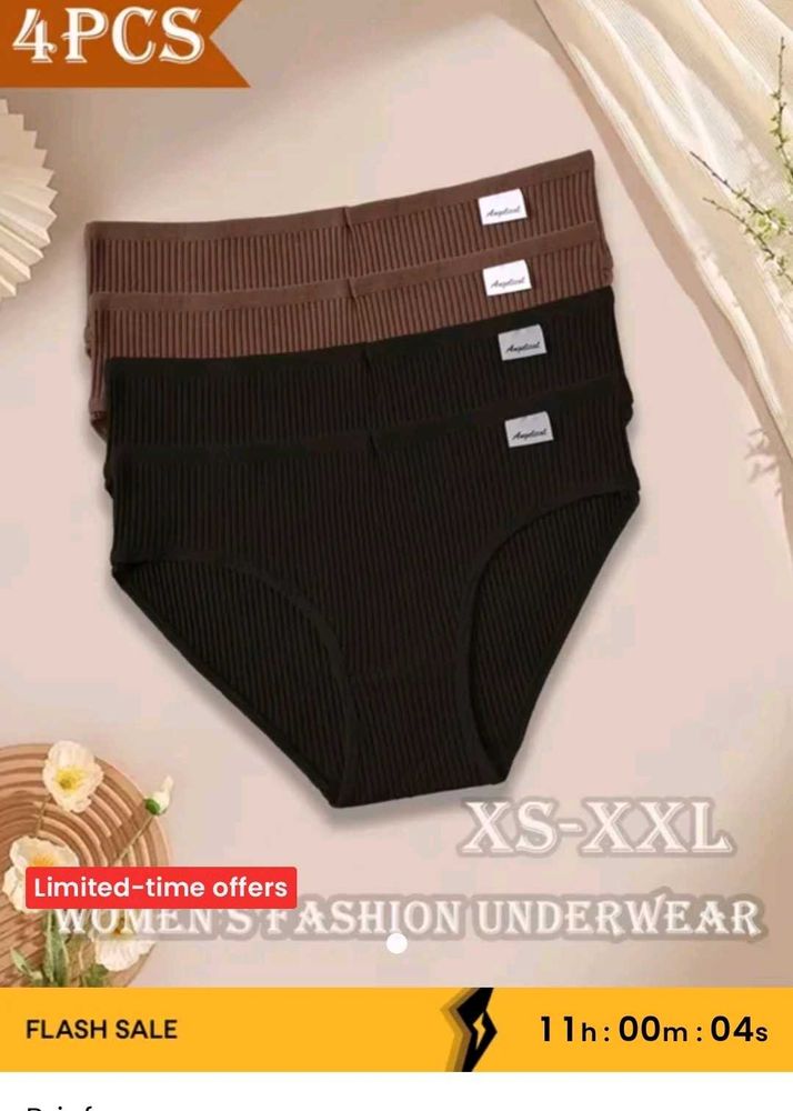 Comfortable Ribbed Briefs - Pack of 4