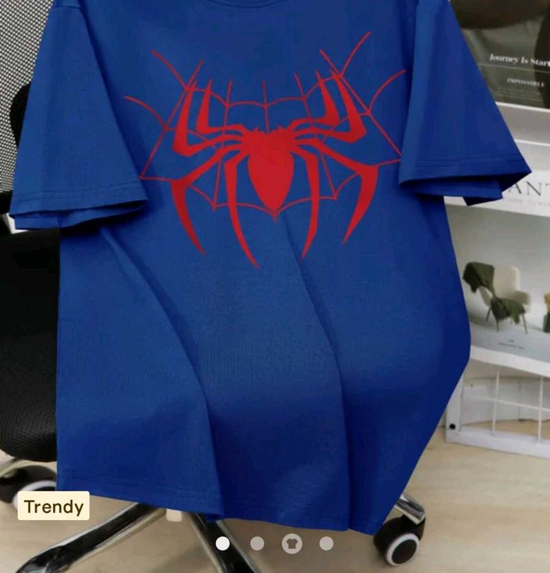 Blue Spiderman Graphic T-Shirt