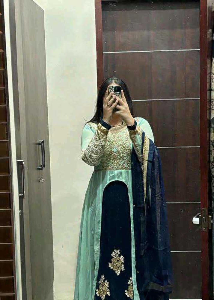 Beautiful patchwork Gown with Dupatta