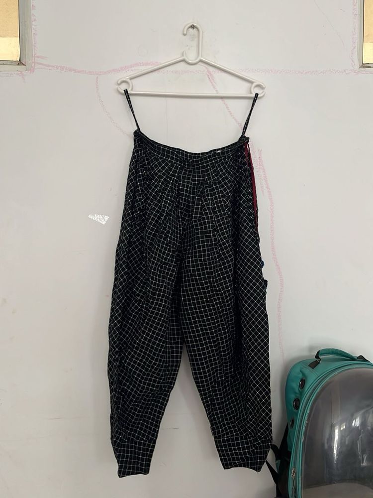 Checked Cropped Trousers