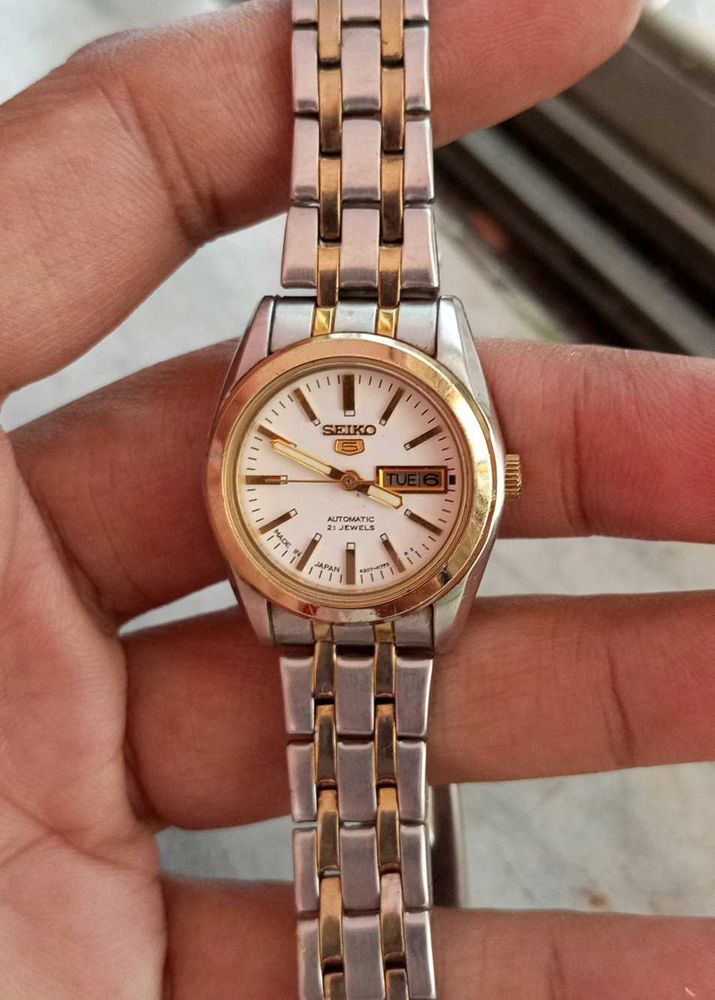 Seiko 5 Two-Tone Automatic Women Watch
