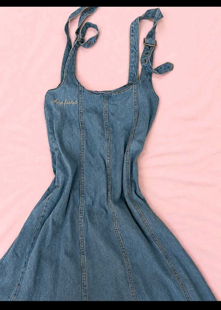 Denim Pinafore Dress