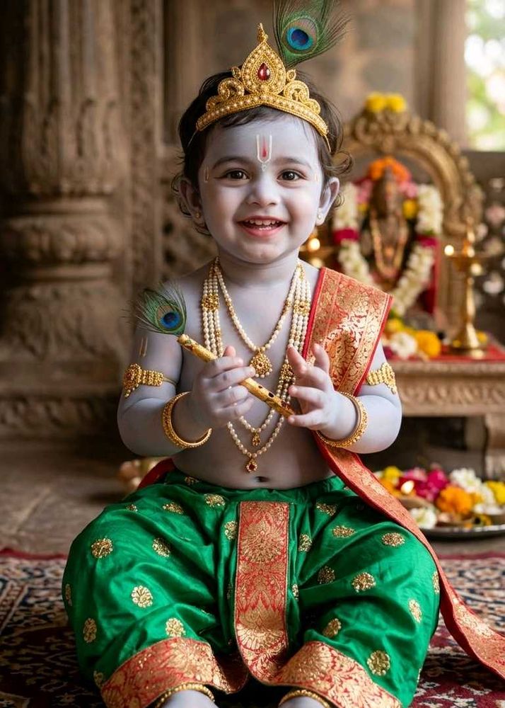 Adorable Krishna Costume for Kids
