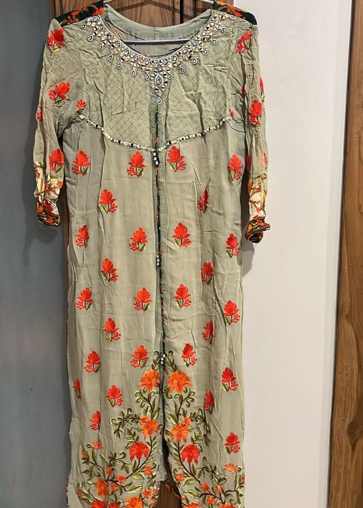 Full Suit With Plazo and Dupatta