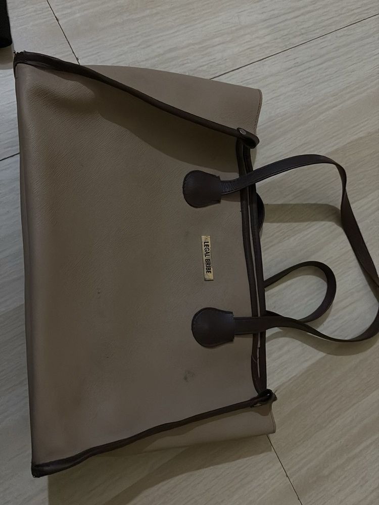 Stylish Taupe Tote Bag