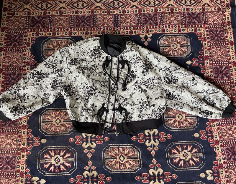Floral bomber jacket