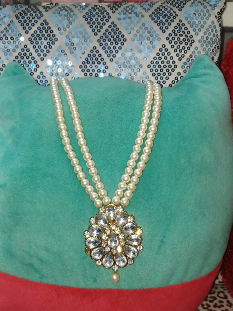 Long Pearl Kundan Mala