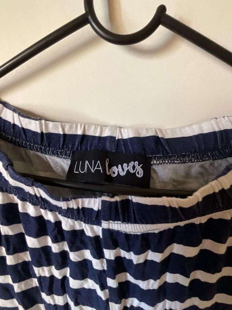Striped Lounge Pants Navy blue